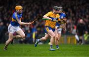 13 January 2019; Michael O'Neill of Clare in action against Donagh Maher, left, and Alan Flynn of Tipperary during the Co-Op Superstores Munster Hurling League Final 2019 match between Clare and Tipperary at the Gaelic Grounds in Limerick. Photo by Piaras Ó Mídheach/Sportsfile