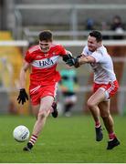 13 January 2019; Jack Doherty of Derry in action against Kyle Coney of Tyrone during the Bank of Ireland Dr McKenna Cup semi-final match between Tyrone and Derry at the Athletic Grounds in Armagh. Photo by Sam Barnes/Sportsfile