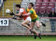 13 January 2019; Niall Grimley of Armagh in action against Hugh McFadden of Donegal during the Bank of Ireland Dr McKenna Cup semi-final match between Donegal and Armagh at Healy Park in Tyrone. Photo by Oliver McVeigh/Sportsfile