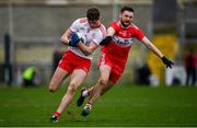 13 January 2019; Brian Kennedy of Tyrone in action against Ryan Dougan of Derry during the Bank of Ireland Dr McKenna Cup semi-final match between Tyrone and Derry at the Athletic Grounds in Armagh. Photo by Sam Barnes/Sportsfile