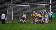 13 January 2019; Diarmuid Ryan of Clare scores his side's third goal during the Co-Op Superstores Munster Hurling League Final 2019 match between Clare and Tipperary at the Gaelic Grounds in Limerick. Photo by Piaras Ó Mídheach/Sportsfile