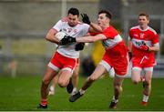 13 January 2019; Kyle Coney of Tyrone in action against Conor Mullholland of Derry during the Bank of Ireland Dr McKenna Cup semi-final match between Tyrone and Derry at the Athletic Grounds in Armagh. Photo by Sam Barnes/Sportsfile
