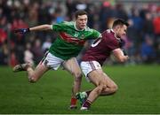 13 January 2019; Cillian McDaid of Galway in action against Fionn McDonagh of Mayo during the Connacht FBD League semi-final match between Galway and Mayo at Tuam Stadium in Galway. Photo by Harry Murphy/Sportsfile