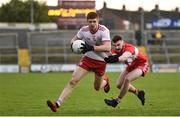13 January 2019; Cathal McShane of Tyrone in action against Eoghan Concannon of Derry during the Bank of Ireland Dr McKenna Cup semi-final match between Tyrone and Derry at the Athletic Grounds in Armagh. Photo by Sam Barnes/Sportsfile
