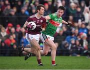13 January 2019; Liam Silke of Galway in action against Stephen Coen of Mayo during the Connacht FBD League semi-final match between Galway and Mayo at Tuam Stadium in Galway. Photo by Harry Murphy/Sportsfile