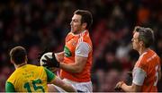 13 January 2019; Brendan Donaghy of Armagh in action against Jamie Brennan of Donegal during the Bank of Ireland Dr McKenna Cup semi-final match between Donegal and Armagh at Healy Park in Tyrone. Photo by Oliver McVeigh/Sportsfile