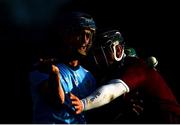 13 January 2019; Rian McBride of Dublin in action against Aidan Harte of Galway during the Bord na Mona Walsh Cup semi-final match between Dublin and Galway at Parnell Park in Dublin.  Photo by Ramsey Cardy/Sportsfile