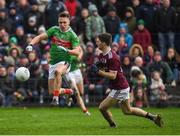 13 January 2019; Michael Plunkett of Mayo in action against Micheal Boyle of Galway during the Connacht FBD League semi-final match between Galway and Mayo at Tuam Stadium in Galway. Photo by Harry Murphy/Sportsfile