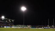 12 January 2019; Both team stand for the national anthem ahead of the Bord na Mona O'Byrne Cup semi-final match between Dublin and Meath at Parnell Park in Dublin. Photo by Sam Barnes/Sportsfile