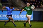 12 January 2019; Darragh Campion of Meath in action against Conor Mullally of Dublin during the Bord na Mona O'Byrne Cup semi-final match between Dublin and Meath at Parnell Park in Dublin. Photo by Sam Barnes/Sportsfile