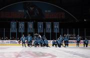 13 January 2019; Dejected Belfast Giants players following the IIHF Continental Cup Final match between Arlan Kokshetau and Stena Line Belfast Giants at the SSE Arena in Belfast, Co. Antrim. Photo by Eoin Smith/Sportsfile