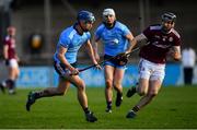 13 January 2019; Rian McBride of Dublin in action against Padraic Mannion of Galway during the Bord na Mona Walsh Cup semi-final match between Dublin and Galway at Parnell Park in Dublin.  Photo by Ramsey Cardy/Sportsfile