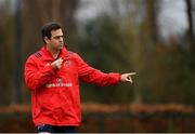 14 January 2019; Head coach Johann van Graan during Munster Rugby training at University of Limerick in Limerick. Photo by Seb Daly/Sportsfile