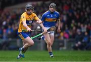 13 January 2019; Michael O'Neill of Clare in action against Alan Flynn of Tipperary during the Co-Op Superstores Munster Hurling League Final 2019 match between Clare and Tipperary at the Gaelic Grounds in Limerick. Photo by Piaras Ó Mídheach/Sportsfile