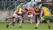 13 January 2019; Jemar Hall of Armagh in action against Martin McElhinney of Donegal during the Bank of Ireland Dr McKenna Cup semi-final match between Donegal and Armagh at Healy Park in Tyrone. Photo by Oliver McVeigh/Sportsfile