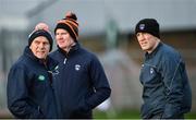 13 January 2019; Armagh manager Kieran McGeeney, right, along with selectors Jim McCorry, left, and John Toal before the Bank of Ireland Dr McKenna Cup semi-final match between Donegal and Armagh at Healy Park in Tyrone. Photo by Oliver McVeigh/Sportsfile