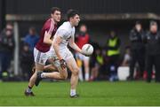 6 January 2019; Mark Barrett of Kildare in action against Sam Duncan of Westmeath during the Bord na Móna O'Byrne Cup Round 3 match between Westmeath and Kildare at the Downs GAA Club in Westmeath. Photo by Piaras Ó Mídheach/Sportsfile
