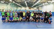 14 January 2019; Players, officials and members of An Garda Síochána during the FAI Late Nite League at Factory Youth Space, in Southill, Limerick. Photo by Seb Daly/Sportsfile