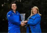 15 January 2019; James Lowe receives the Bank of Ireland Player of the Month Award for September from Osna O'Connor, Bank of Ireland, at Leinster Rugby Headquarters in Dublin. Photo by Ramsey Cardy/Sportsfile