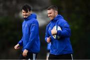 15 January 2019; Seán O'Brien, right, and Max Deegan during Leinster Rugby squad training at Rosemount in UCD, Dublin. Photo by Ramsey Cardy/Sportsfile
