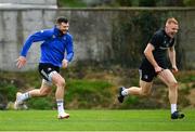 15 January 2019; Robbie Henshaw, left, and Gavin Mullin during Leinster Rugby squad training at Rosemount in UCD, Dublin. Photo by Ramsey Cardy/Sportsfile