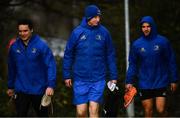 15 January 2019; Head coach Leo Cullen, centre, James Lowe, left, and Jamison Gibson-Park during Leinster Rugby squad training at Rosemount in UCD, Dublin. Photo by Ramsey Cardy/Sportsfile