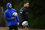 15 January 2019; Adam Byrne, right, and James Lowe during Leinster Rugby squad training at Rosemount in UCD, Dublin. Photo by Ramsey Cardy/Sportsfile