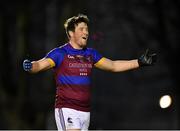 16 January 2019; Keelan Sexton of University of Limerick celebrates following his side's victory during the Electric Ireland Sigerson Cup Round 1 match between Dublin Institute of Technology and University of Limerick at Grangegorman in Dublin. Photo by Seb Daly/Sportsfile