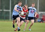 17 January 2019; Barry McGinn of UCD in action against Mike Lordan OF CIT during the Electric Ireland Sigerson Cup Round 1 match between University College Dublin and Cork Institute of Technology at UCD in Dublin. Photo by Matt Browne/Sportsfile