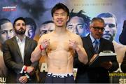 17 January 2019; Ryohei Takahashi weighs in ahead of his IBF World Super-Bantamweight title bout with TJ Doheny at Chase Square in Madison Square Garden, New York, USA. Photo by Ed Mulholland / Matchroom Boxing USA via Sportsfile
