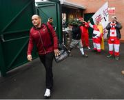 19 January 2019; Iain Henderson of Ulster arrives ahead of the Heineken Champions Cup Pool 4 Round 6 match between Leicester Tigers and Ulster at Welford Road in Leicester, England. Photo by Ramsey Cardy/Sportsfile