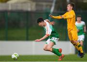 19 January 2019; Ross Tierney of Republic of Ireland is tackled by Rory Jordon of Australia during a U18 Schools International friendly match between Republic of Ireland and Australia at Whitehall Stadium in Dublin. Photo by Eóin Noonan/Sportsfile