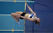 19 January 2019; Lara O'Byrne of Donore Harriers, Co. Dublin, competing in the Junior Women High Jump event, during the Irish Life Health Indoor Combined Events All Ages at AIT International Arena in Athlone, Co.Westmeath. Photo by Sam Barnes/Sportsfile