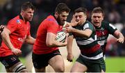 19 January 2019; Stuart McCloskey of Ulster is tackled by George Ford of Leicester Tigers during the Heineken Champions Cup Pool 4 Round 6 match between Leicester Tigers and Ulster at Welford Road in Leicester, England. Photo by Ramsey Cardy/Sportsfile