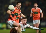 19 January 2019; Brendan Donaghy of Armagh in action against Declan McClure of Tyrone during the Bank of Ireland Dr McKenna Cup Final match between Armagh and Tyrone at the Athletic Grounds in Armagh. Photo by Oliver McVeigh/Sportsfile