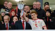 19 January 2019; Peter Harte of Tyrone lifts the Dr McKenna Cup after the Bank of Ireland Dr McKenna Cup Final match between Armagh and Tyrone at the Athletic Grounds in Armagh. Photo by Oliver McVeigh/Sportsfile