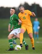 19 January 2019; Jamie Doyle of Republic of Ireland and Andrew Maranta of Australia during the U16 International Friendly match between Republic of Ireland and Australia at the FAI National Training Centre in Abbotstown, Dublin. Photo by Stephen McCarthy/Sportsfile