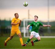 19 January 2019; Oran Crowe of Republic of Ireland and Jarred McKinley of Australia during the U16 International Friendly match between Republic of Ireland and Australia at the FAI National Training Centre in Abbotstown, Dublin. Photo by Stephen McCarthy/Sportsfile