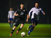 19 January 2019; Caolan McAleer of Finn Harps and Aaron Fitzgerald of Limerick during a pre-season friendly match between Finn Harps and Limerick at the AUL Complex in Clonshaugh, Dublin. Photo by Stephen McCarthy/Sportsfile