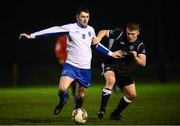 19 January 2019; Karl O'Sullivan of Limerick and Daniel O'Reilly of Finn Harps during a pre-season friendly match between Finn Harps and Limerick at the AUL Complex in Clonshaugh, Dublin. Photo by Stephen McCarthy/Sportsfile