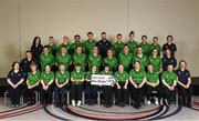 20 January 2019; Athletes and Coaches from Dublin, front row, from left, Basketball Coach Lorraine Bracken, Golf Partner Phil Kelleher, Kayaking Athlete Deidre O'Callaghan, Bowling Athlete Michael Hardiman, Gymnastics Athlete Rachel Murray, Gymnastics Athlete Eimear Gannon, Gymnastics Athlete Laura Rumball, Table Tennis Athlete Fiodhna O'Leary, Equestrian Athlete Sally Duffy, Basketball Athlete Stephen Murphy, Basketball Athlete Geoffrey Curley, Table Tennis Coach Caroline Murray. Middle Row, from left, Badminton Coach Kim McCrave, Basketball Athlete Stephen Lee, Baske20 January 2019; Athletes and Coaches from Dublin, front row, from left, Basketball Coach Lorraine Bracken, Golf Partner Phil Kelleher, Kayaking Athlete Deidre O'Callaghan, Bowling Athlete Michael Hardiman, Gymnastics Athlete Rachel Murray, Gymnastics Athlete Eimear Gannon, Gymnastics Athlete Laura Rumball, Table Tennis Athlete Fiodhna O'Leary, Equestrian Athlete Sally Duffy, Basketball Athlete Stephen Murphy, Basketball Athlete Geoffrey Curley, Table Tennis Coach Caroline Murray. Middle Row, from left, Badminton Coach Kim McCrave, Football Athlete Stephen Murphy, Basketball Athlete Thomas Coyle, Basketball Athlete Jamie Ennis, Basketball Athlete Oisin Gilmartin, Athletics Athlete Alan Power, Golf Athlete John Keating, Golf Athlete Andrew Simington, Basketball Athlete Emma Johnson, Table Tennis and Badminton Coach Claire Heffernan. Back row, from left, Swimming Coach Aideen Dowling, Basketball Athlete Stephen Murphy, Golf Athlete Mark Claffey, Football Athlete Omer Teko, Football Athlete Patrick Furlong, Football Coach Philip Rooney, Football Athlete Daniel Byrne, Swimming Athlete Jack McFadden, Athletics Athlete Conor Meade, Swimming Athlete Edel Armstrong and Family's Co-Ordinatior Lucy Madigan in attendance at the Special Olympics Ireland official launch Team Ireland for the 2019 Word Summer Games at the Carlton Hotel Tyrelstown in Dublin Photo by Harry Murphy/Sportsfile