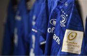 20 January 2019; A view of the Leinster jersey ahead of the Heineken Champions Cup Pool 1 Round 6 match between Wasps and Leinster at Ricoh Arena in Coventry, England. Photo by Ramsey Cardy/Sportsfile