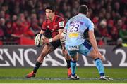 19 January 2019; Joey Carbery of Munster in action against Henry Slade of Exeter Chiefs during the Heineken Champions Cup Pool 2 Round 6 match between Munster and Exeter Chiefs at Thomond Park in Limerick. Photo by Brendan Moran/Sportsfile