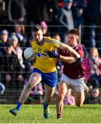 20 January 2019; Cathal Cregg of Roscommon in action against Eoghan Kerin of Galway during the Connacht FBD League Final match between Galway and Roscommon at Tuam Stadium in Galway. Photo by Sam Barnes/Sportsfile