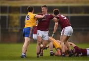 20 January 2019; Players from both sides, including Johnny Heaney of Galway and Gary Patterson of Roscommon tussle during the Connacht FBD League Final match between Galway and Roscommon at Tuam Stadium in Galway. Photo by Sam Barnes/Sportsfile