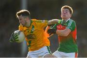 20 January 2019; Jack Collins of Two Mile House is tackled by Pádraig Nagle of Kilcummin during the AIB GAA Football All-Ireland Intermediate Championship semi-final match between Two Mile House and Kilcummin at the Gaelic Grounds in Limerick. Photo by Eóin Noonan/Sportsfile