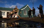 20 January 2019; Co Carlow RFC players are clapped onto the field by supporters prior to the Bank of Ireland Provincial Towns Cup Round 1 match between Co Carlow RFC and Kilkenny RFC at Carlow RFC in Oakpark, Carlow. Photo by David Fitzgerald/Sportsfile