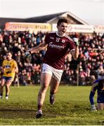 20 January 2019; Barry McHugh of Galway celebrates after scoring his side’s first goal  during the Connacht FBD League Final match between Galway and Roscommon at Tuam Stadium in Galway. Photo by Sam Barnes/Sportsfile