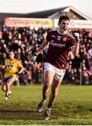 20 January 2019; Barry McHugh of Galway celebrates after scoring his side’s first goal  during the Connacht FBD League Final match between Galway and Roscommon at Tuam Stadium in Galway. Photo by Sam Barnes/Sportsfile