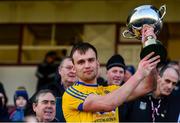 20 January 2019; Enda Smith of Roscommon lifts the cup following the Connacht FBD League Final match between Galway and Roscommon at Tuam Stadium in Galway. Photo by Sam Barnes/Sportsfile
